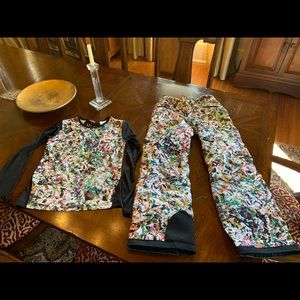 Girls size 14 SPYDER ski top and pants